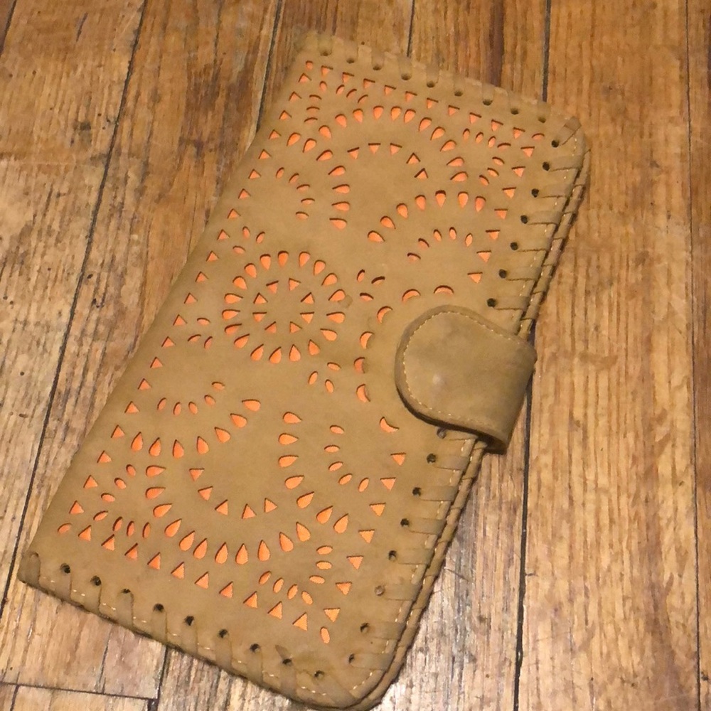 Large suede wallet